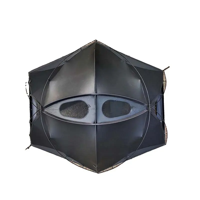 Stormproof Geodesic Dome Glamping Tent with Sunshade Porch & Dual Ventilation Skylights