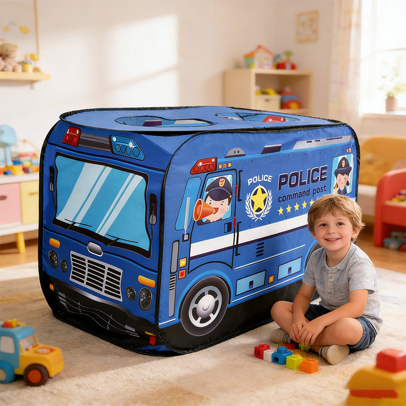 Police Car Kids Pop-Up Play Tent