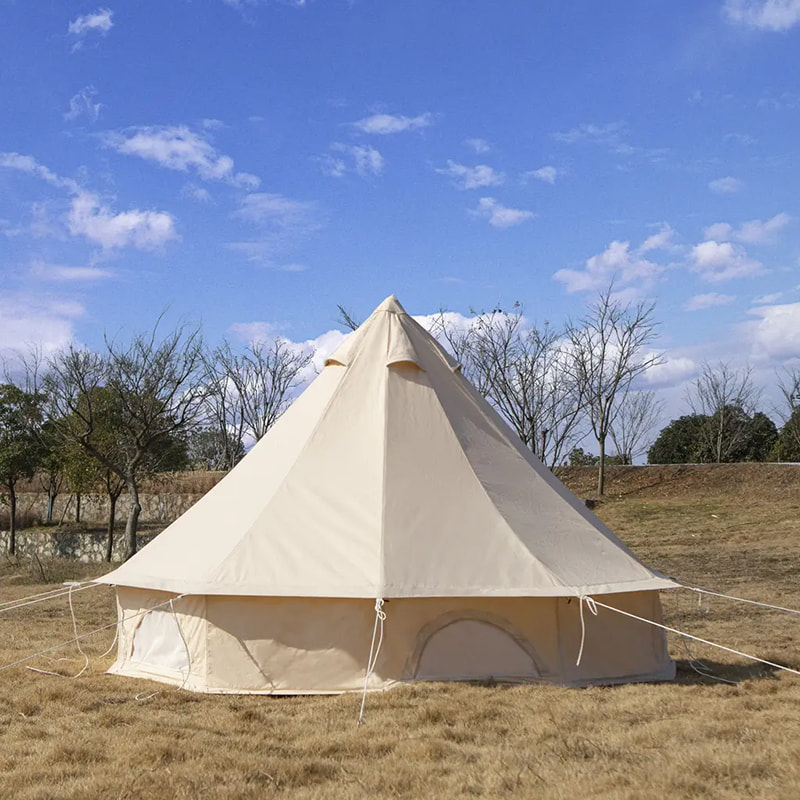 Heavy-Duty Cotton Canvas Stormproof Yurt Glamping Tent for Luxury Eco Resorts