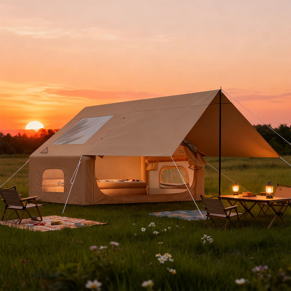 Heavy Duty Inflatable Air Villa Cabin Tent Large Luxury Glamping Sanctuary