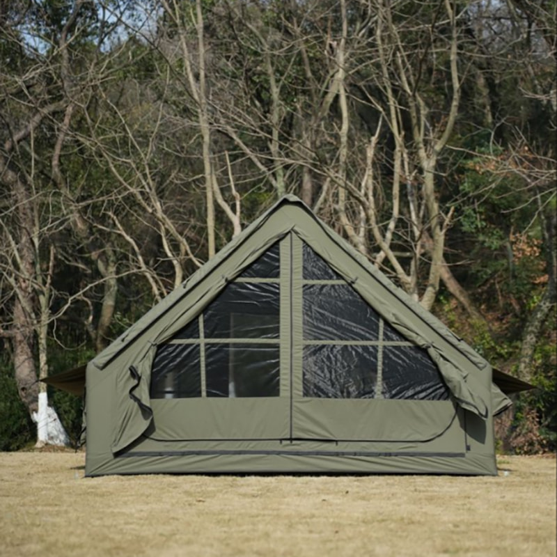 12m² Cotton Inflatable Tent for 6-8 People